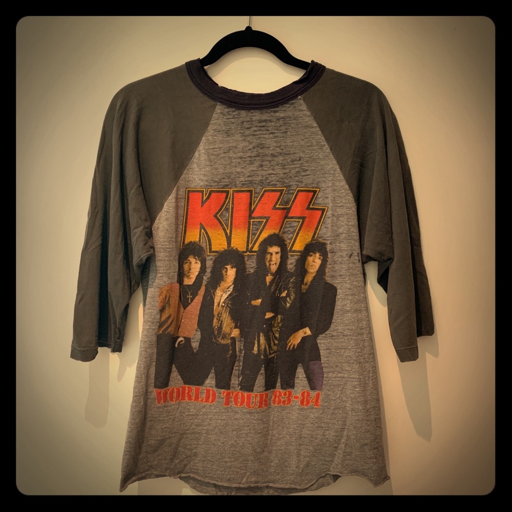 Vintage authentic KISS baseball tee